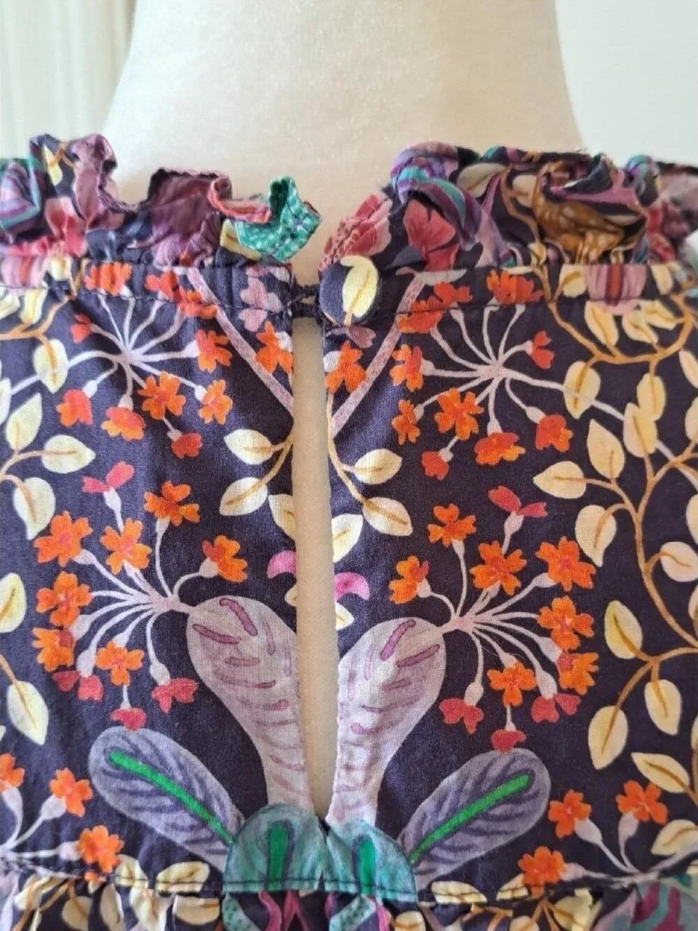 J.Crew Women's Green and Purple Blouse